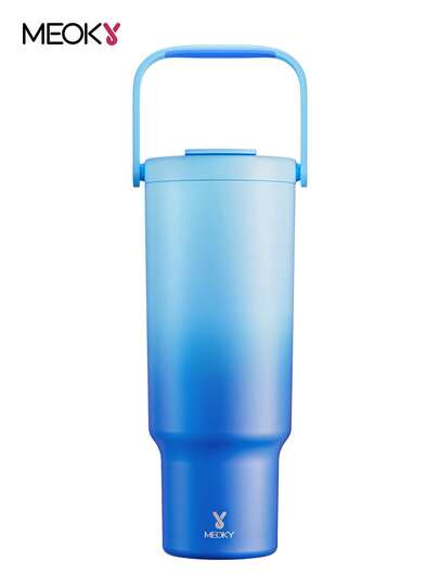 40oz Handled Vacuum Insulated Water Bottle, Stainless Steel Thermos Flask, Keeps Cold For 34hrs Or Hot For 10hrs, Leak-Proof Lid And Straw, Portable Insulated Bottle For Outdoor Camping, Hiking, Driving And Travel