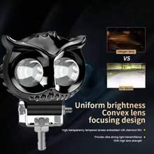 Heyword Heyword The Two-Color Motorcycle Headlight Features An Owl Design With Four Modes Of Auxiliary Spotlights, Motorcycle Scooter Fog Lights, And Driving Lights