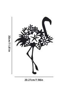 Metal Flamingo Mural Decoration - 1pc, 11.81 Inch Iron Outdoor Sculpture For Living Room Patio Balcony, Indoor Home Wall Decorations, Gifts, Metal Artwork