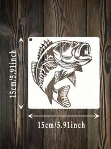 Durable 6pcs Reusable Plastic Fish Stencils For Painting - Fisherman Templates For Wood, Wall Decor, Scrapbooking & Canvas Art,Back To School,School Supplies