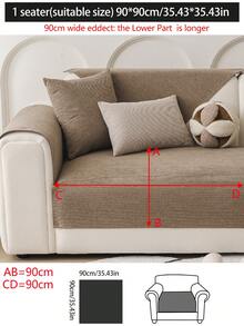 1入防水防油沙發坐墊，現代極簡設計全季節沙發墊，抗污、防刮花、防滑沙發套，防塵、防髒、可清洗不易褪色的L形沙發和1、2、3或4個座位套 - 咖啡棕 - 查看 16