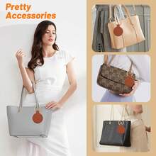 旅行帽夹 - 强磁设计，心形/圆形PU皮革，蝴蝶结和字母图案。可固定在行李箱/包上，防止帽子丢失，解放双手。女士圣诞礼物，旅行必备，圣诞袜礼物，可爱户外配饰，个性化礼品