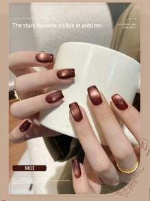 PERFEKTE FARBE Katzenaugen Gel Nagellack, 58 Farben, Weihnachts-Vampir-Katzenaugen Glitzer Gel Lack Set Rot Gold Glasperle Keramik Magnetischer Gel Lack Set, Kristall Schimmer Braun Gold Farben Nagel Gel Soak Off LED Nail Art Maniküre Salon DIY Geschenke