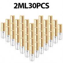 6 件/30 件/50 件 2ML/3ML/5ML/10ML 空玻璃喷雾瓶，可再填充迷你香水雾化器，带镀金喷雾器的便携式旅行样品瓶，男女通用化妆品容器，适合作为送给父母和朋友的礼物 - 彩色 - 查看 15