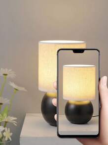 1PC Antique Style Black Table Lamp, Non-Woven Lampshade, Warm Light, USB Powered, Suitable For Living Room, Bedroom, Study, Dining Table, Desk, Office And Other Home Ambience Feeling Table Lamp, LED Table Lamp, Desk Lamp, Reading Lamp, Bedside Lamp