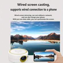 TY20 Mini Projector, 80ANSI Lumens Basic Model, Supports 1080P Video Playback Decoding, Upgrade Your Home Theater Movie Experience, Compatible With HD, USB, AV, Laptop. Holiday Gift - EU C Type Plug(220-240V) - View 7