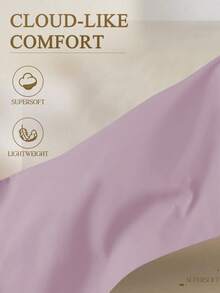 1pc Plain Light Purple Fitted Sheet, Mattress Protector, Mattress Cover For Bed, Bed Sheet, Soft And Breathable, For All Size Bed -Twin, Full, King, Queen Size Sheet Deep Pocket Up To 11.8 Inch Sheet Bedspread Breathable Wrinkle-Free Better For Sleep, Machine Washable - Mauve Purple - View 6