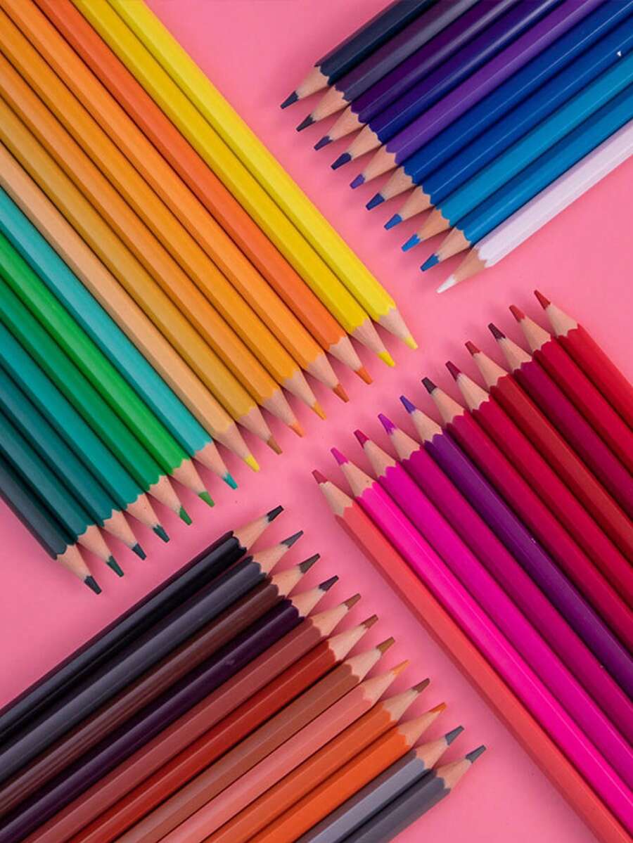 48 Colors (48pcs) HB Colored Pencils, Hexagonal Barrel, Art Supplies, 12 Colors - 48 Colors Available, Great Gift For Friends On Halloween And Christmas - Multicolor - View 1