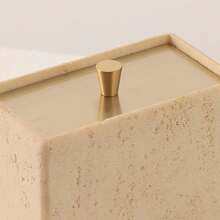 1pc Bathroom Storage Box With Lid, Can Store Cotton Swabs, Dental Floss, Cotton Balls, Toothpick Holder, Also Can Be Used As Bathroom Or Vanity Organizer To Store Bath Bombs, Makeup Sponges, Etc. - Multicolor - View 8