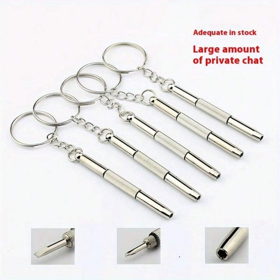 1 3-In-1 Small Multi-Functional Steel Handle Plum Blossom Screwdriver S-Grade Glasses Accessories - S2 steel - View 1