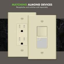 ENERLITES Decorator Light Switch Or Receptacle Outlet Wall Plate, Gloss Finish, Size 1-Gang 4.50&#34; X 2.76&#34;, Unbreakable Polycarbonate Thermoplastic, UL Listed, 8831-W, White