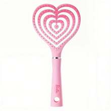 Pente de osso fofo em formato de coração da série Barbie, artefato de massagem para cabeça, design de suspensão fofo, escova de cabelo para cabelos cacheados, escova de cabelo grossa, ferramentas de modelagem