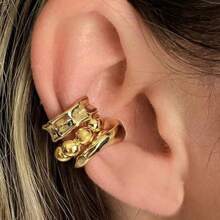 3 piezas Pendientes de clip asimétricos minimalistas de moda, joyas elegantes para uso diario, fiestas y regalos para niñas, amigos, familiares y novias, adecuados para usar todo el año