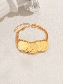 1 buc. Brățară decorativă vintage placată cu aur, potrivită pentru festivaluri, petreceri și întâlniri