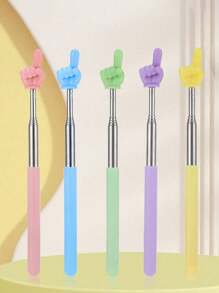 1/3/5 pièces Pointeur en acier inoxydable portable de couleur aléatoire, aide à l'enseignement