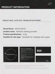 KATO-KATO Refresh Setting Powder - Oil Control, Long-Lasting, Non-Transferring, Translucent, Suitable For Self-Use, Gifting, Dates, Parties, Makeup For Beginners, Niche Product, Special Surprise, Different From Others, Gift For Friends, Girlfriend, Wedding Essentials, Wedding Guest, Bachelorette Party, Natural Makeup For School, Sweet Makeup, Blood-Colored Makeup, Date Makeup - Transparent Matte - View 9