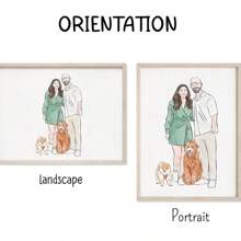 Retrato personalizado en acuarela, retrato familiar a partir de una foto, ilustración personalizada de pareja, pintura en acuarela, regalo de aniversario, regalo de compromiso