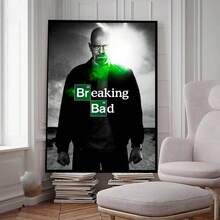 1 件/3 件墙面艺术海报可选框架流行绝命毒师电视剧高清海报和印刷品人物帆布画墙面艺术画复古客厅家居装饰壁画 - 彩色 - 查看 7