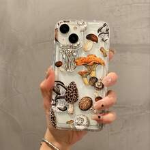 1个蘑菇图案防滑TPU软手机壳，兼容苹果7 Plus/8 Plus/16/16 Plus/16 Pro/16 Pro Max/XR/XS Max/11/11 Pro/11 Pro Max/12/12 Pro/12 Pro Max/13/13 Pro/13 Pro Max/14/14 Pro/14 Plus/14 Pro Max/15/15 Pro/15 Plus/15 Pro Max，时尚、别致、可爱，网红同款，防水防震防摔防刮，国际版，非国内版 - 彩色 - 查看 4