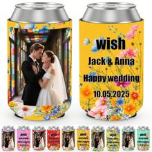 Adega personalizável com foto/texto personalizado, conjunto de abridor de garrafas, conjunto de porta-latas de cerveja, conjunto para Dia dos Pais, festa de aniversário, conjunto para despedida de solteiro, conjunto para casamento e festas de fim de ano.
