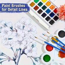 Dom Delfim Nylon Painting Brush Set, Minimalist & Practical Multi-Function,Back To School,School Supplies