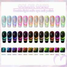 5pcs Sparkling Cat's Eye Nail Gel Set + 7ml Black Base With Magnetic Strips, High-Density Broken Fairy Stone Polarized Fine Sparkling Cat's Eye Relaxation Gel DIY Nail Gel Set