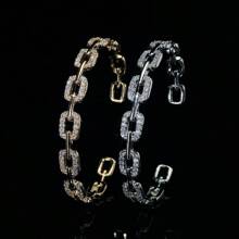 1pc Women's Rhinestone Heart Shaped Charm Daily Bracelet, Elegant & Minimalist Design