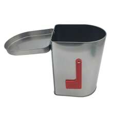 1pc Christmas Mailbox Tin Box, Gift Mailbox Tin Can, Mailbox Tin Can, Graduation Gift Storage Box, Halloween & Christmas Gift Storage Mailbox