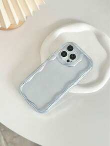 Cute Solid Color Basic Phone Case Asymmetrical Wavy Ripple Translucent 4pcs Thick Red 10 Protective Cases Colorful Candy Painted Shock-Proof Covers For New 14 Compatible With IPhone Waterproof Anti-Fall Scratch Resistant Birthday Gift Party - Multicolor - View 7