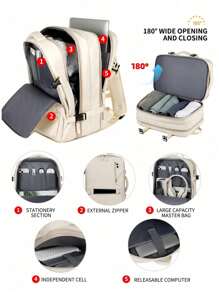 Ryanair Reiserucksack, Handgepäck 40x20x25, Untersitz-Handgepäcktasche, Luftfahrttasche, Damen-Reiserucksack, Luftfahrt-zertifizierter Freizeitrucksack, Outdoor-Gepäckrucksack, Business-Wochenendtasche mit Erweiterung, mit USB-Ausgang, wasserdichter Reiserucksack für Herren