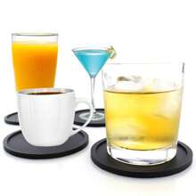 1/3/6pcs Custom Silicone Cup Coaster Set, Personalized Letter/Name Design, 10cm Round, Heat-Resistant, Non-Slip, 0.5mm Thick