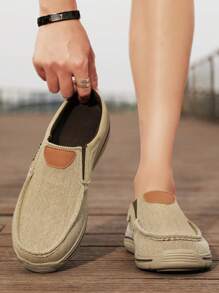 2025 Men's Casual Slip-On Loafers, Indoor Slouchy Shoes, Thick Soft Sole Sneakers. Size Runs Small, Please Order 1 Size Up