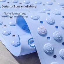 Anti-Slip Bathroom Mat With Brush For Shower, Non-Slip Toilet Mat