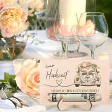 3styles Wedding Blessing Gifts, German Wooden Money Holder Cash Gift Packaging, Wedding Decoration Ornaments Newlyweds Wedding Souvenirs, Home Decoration Room Desktop Ornaments, Love Decorations