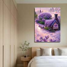 3pcs Modern Lavender Home Wall Arts Canvas Posters, High Definition Printing Optional Frame, Home Decoration Hanging Paintings For Living Room, Bedroom, And Dining Room - Purple - View 7