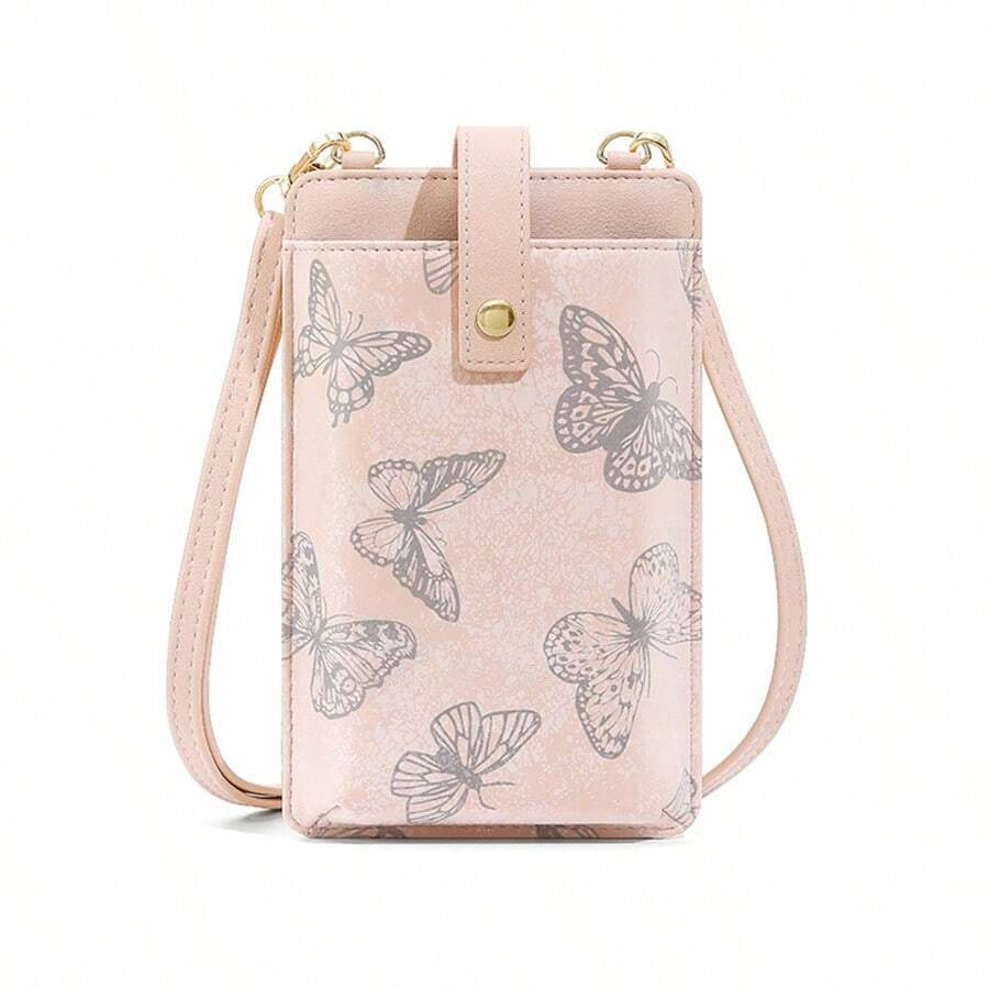 Cute Crossbody Purse Cell Phone Bags For Women - Leather Cellphone Wallet Purse With Adjustable Shoulder Rope, Lightweight Shoulder Handbags Wallet - 棕色 - 查看 1