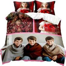 3PCS Customized Duvet Covers, Cute Cartoon Bedding, Personalized Duvet Covers, Photo Duvet Covers Made Of 100% Polyester Fabric With Digital Printing, Suitable For Both Boys And Girls, Teenagers, And Family Gifts. It Is Recommended To Have A Pixel Size Of Over 1000 - Multicolor - View 4