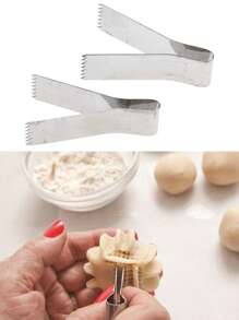 1/2/3/4/5/6Pcs Multipurpose Stainless Steel Pastry Tongs - Ergonomic Dough Scraper & Cookie Maker For Maamul, Pastries, Pasta - Durable Kitchen Tools With Comfort Grip, Hanging Storage Design, Baking Essentials, Compact Tool, Sturdy Construction, Cooking Enthusiasts