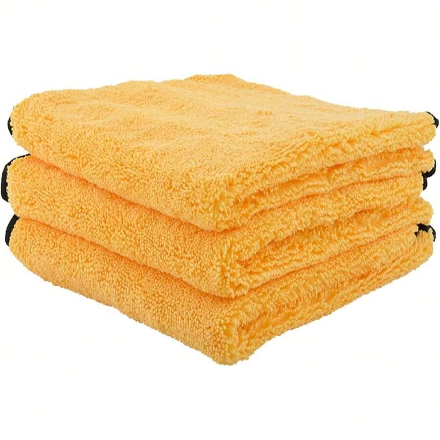 New Chemical Guys MIC 506 03 Professional Grade Premium Microfiber Towels, Gold (16 Inch X 16 Inch) (Pack Of 3) - Safe For Car Wash, Home Cleaning & Pet Drying Cloths - Yellow - View 1