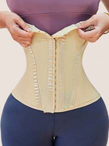 Nouveaux produits sur le marché Gaine de sport avec fermeture éclair Ceinture en plastique Femme Shapewear de scellement de taille