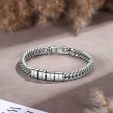 A Men's Bracelet That Can Be Customized With A Child's Name; A Perfect Gift For Dads, Husbands, Or Any Other Personalized Father's Day Gift, Daughter, Or Wife. - Silver - View 2