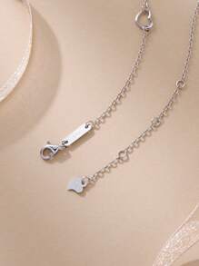 1 Pc 925 Silver Infinite Symbol Bracelets, Exquisite Cubic Zirconia Heart Women Bracelet Chain Perfect For Gifts For Lady,Girlfriend And Vacation