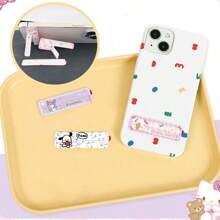 Sanrio Soporte de teléfono ultra delgado de Hello Kitty, soporte plegable para teléfono móvil de Sanrio, soporte colgante invisible para teléfono de Hello Kitty Kuromi, soporte de escritorio portátil para teléfono móvil de metal y diseño lindo de dibujos animados, con adhesivo fuerte, portátil y ajustable, accesorio de teléfono móvil, regalo para mujer, regalo de cumpleaños, regalo del Día de la Madre, regalo del Día del Niño, regalo de temporada de graduación, regalo de Acción de Gracias, regalo de Navidad para amigos y familiares