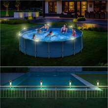 Lumière décorative ambiante à LED solaire en plusieurs pièces, convient pour le balcon, l'extérieur, le jardin, la clôture de la piscine, la décoration. Lampe de nuit étanche à LED multicolore. Un excellent cadeau pour l'été