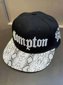 1pc Unisex Casual Streetwear Camo Embroidery Hip Hop Adjustable Wide Brim Flat Top Baseball Cap, Suitable For Men And Women, Spring/Summer/Autumn, Streetstyle, Sun-Shading Outdoor Sports Hat