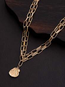 1pc Minimalist Gold Pendant Necklace, Multiple Styles Available