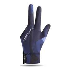 1 pieza Guantes profesionales de billar para hombres con tres dedos, de seda de hielo transpirable y antideslizante, set individual para mano izquierda, guantes de tenis de mesa para mujeres T3