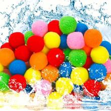 30/60pcs Yaping Reusable Water Balls & Balloons - Mixed Color Outdoor Toys For Pool, Backyard Games, Kids & Adults, Summer Fun