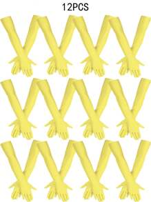 D EXCEED 1/12 Pair Women's Halloween Gift 50s Long Stretch Opera Party Gloves - 1920s Flapper Gatsby Costume Accessories Velvet Tea Party Elbow Gloves Bridal Evening Dress Halloween Party Gift Mother Day Gift