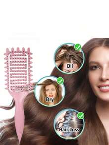 Lược tạo kiểu tóc xoăn, Lược tạo kiểu tóc xoăn mới năm 2025 dành cho tóc xoăn, hoàn hảo để gỡ rối, tạo kiểu và làm xoăn tự nhiên cho cả nam và nữ - Nhiều màu - Xem 4